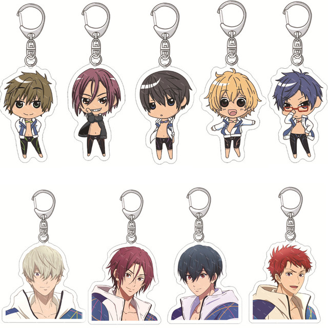 Anime Grátis!! Iwatobi Swim Club Chaveiro Figuras, Haruka Nanase